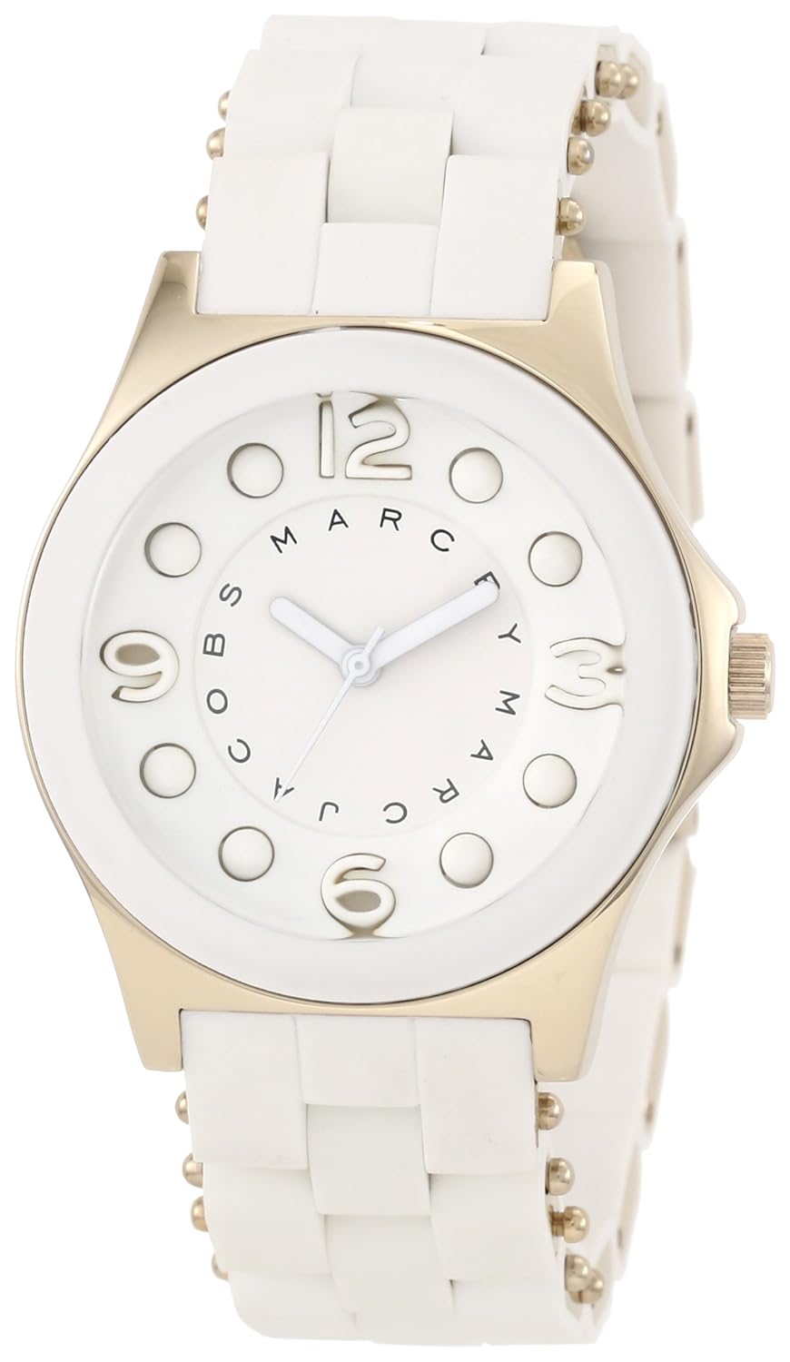 marc by marc jacobs 石英 pelly 白色手链白色表盘女式手表 mbm2526