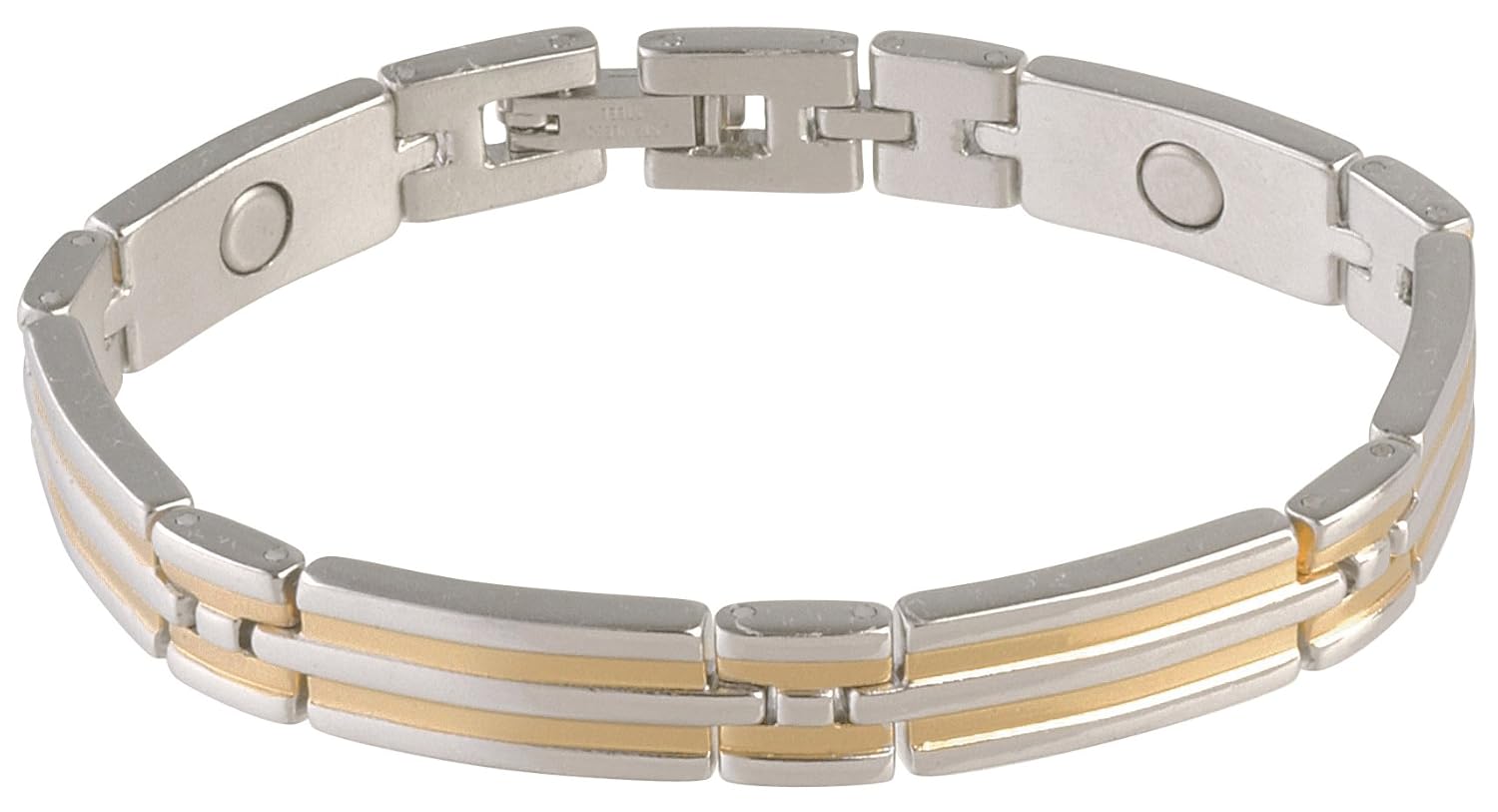 sabona 双色钢质磁手镯,小号/中号