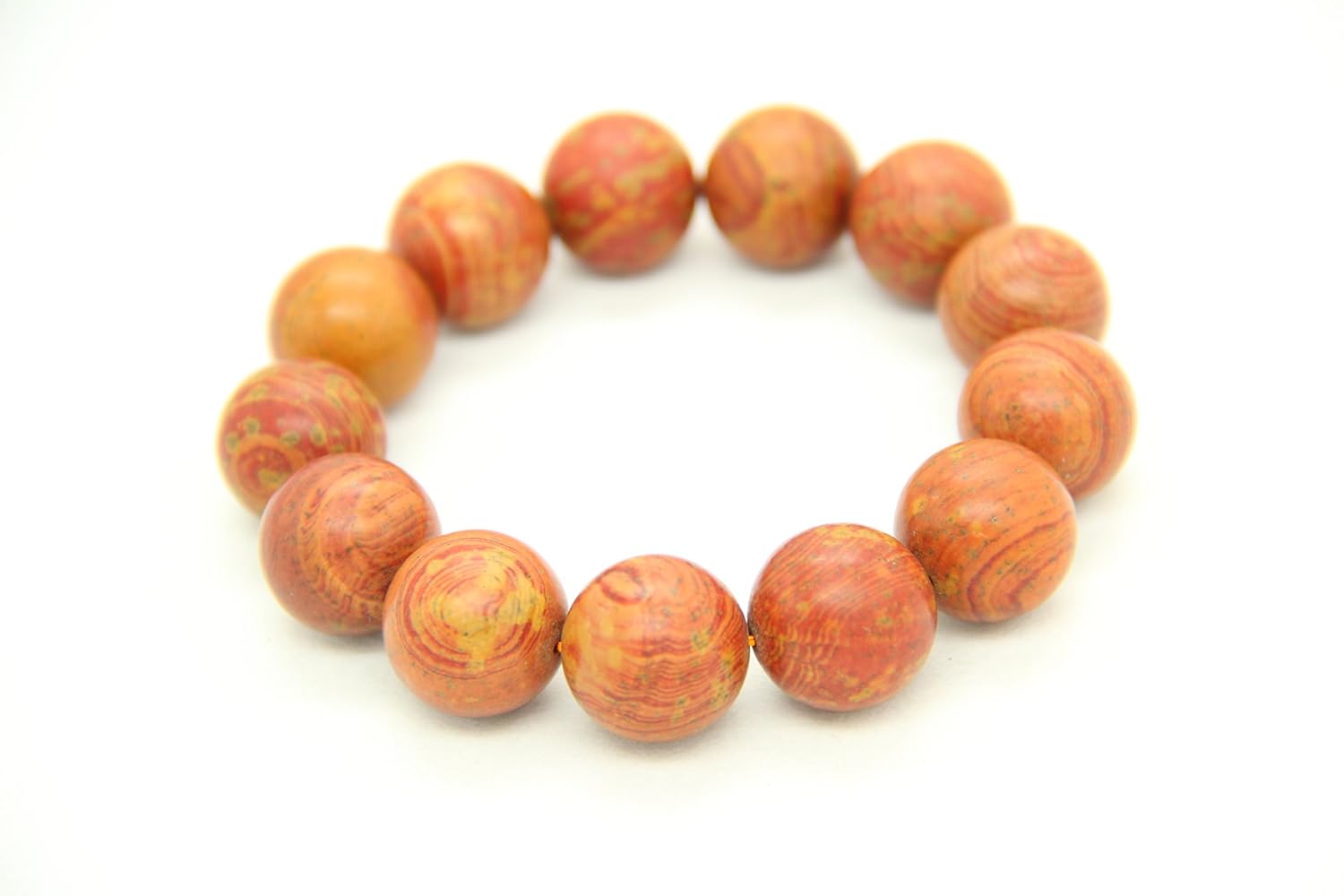 东圣 红砭石手链 天然泗滨砭石泗水原产 (18 毫米)