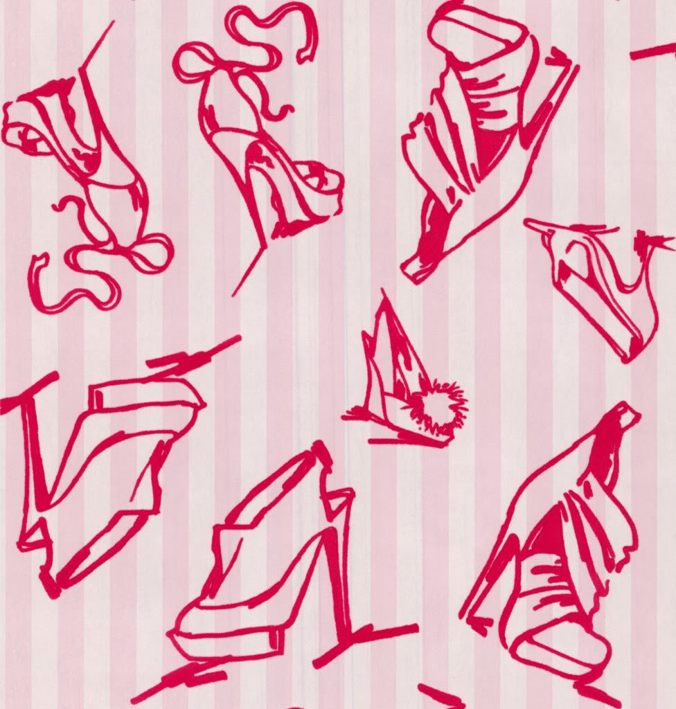 graham & brown barbara hulanicki 植绒壁纸,红色/粉色