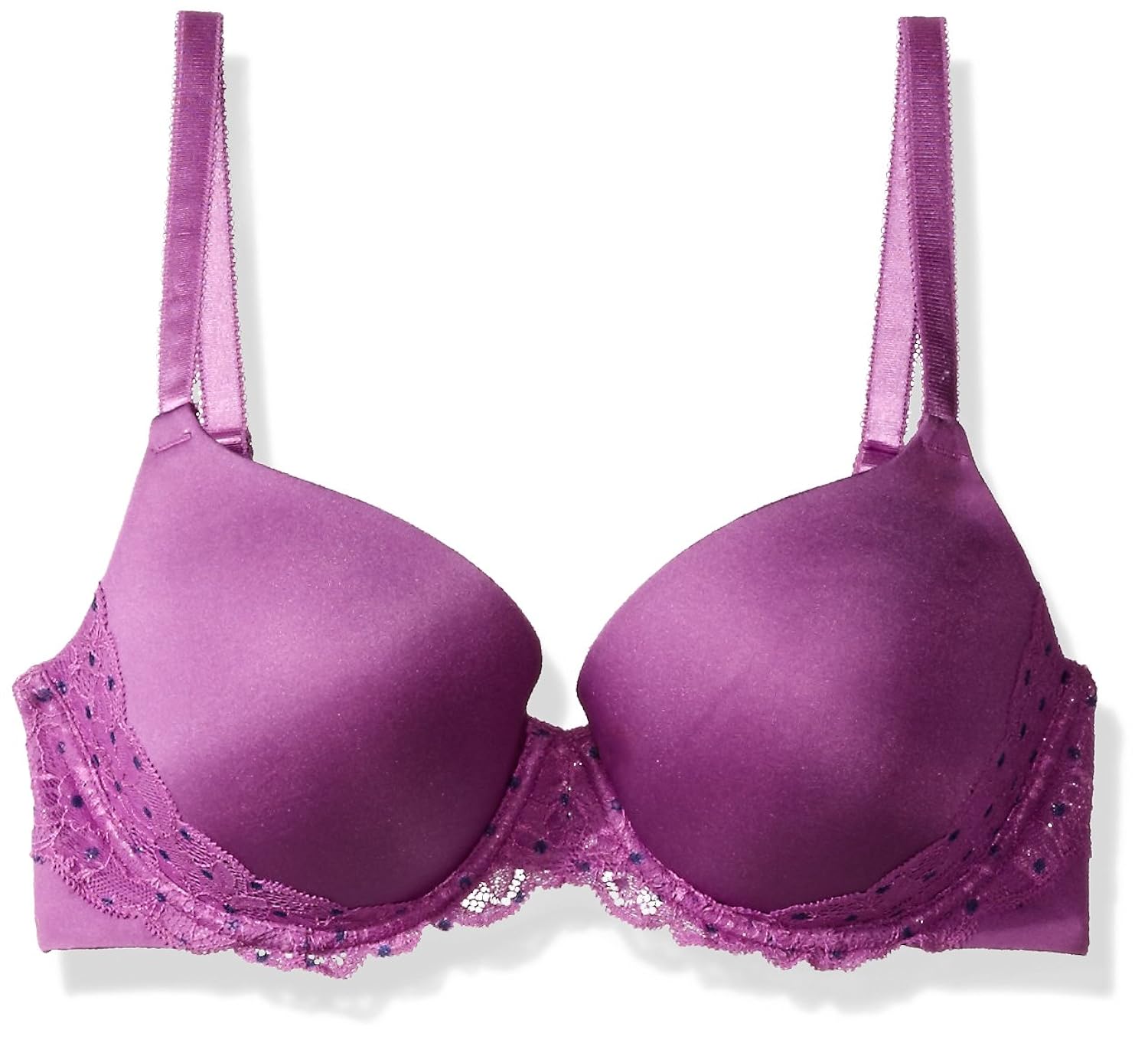 lily of france 女士 bra new fuchsia_navy dot dee print lace 34a