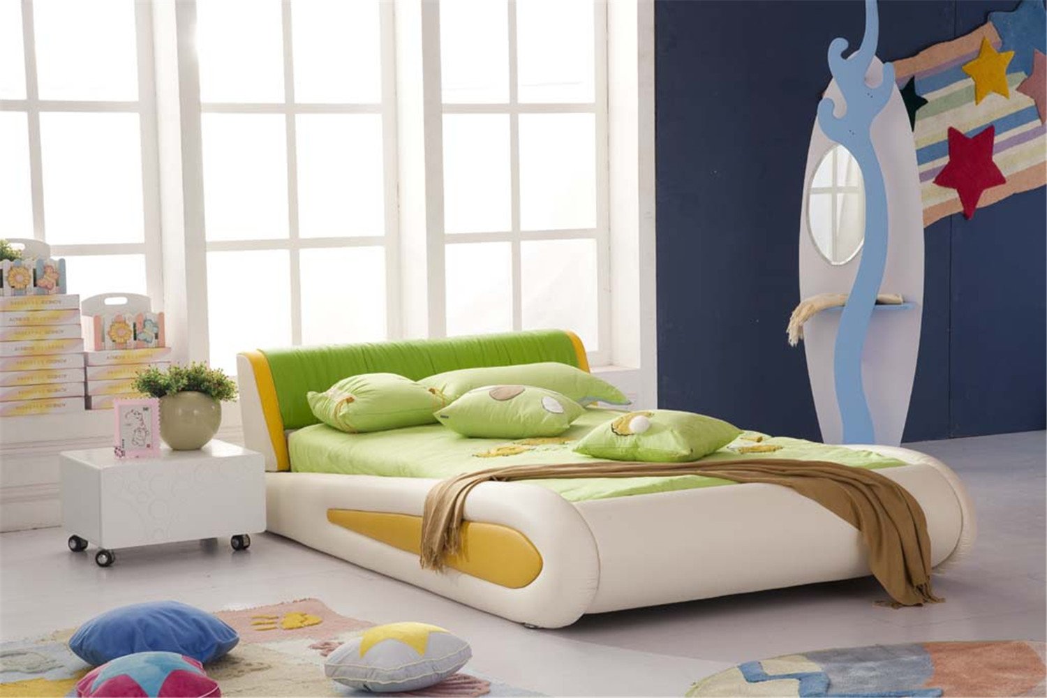 aonidisi mattess 奥妮帝斯 特价儿童真皮床 彩色1.