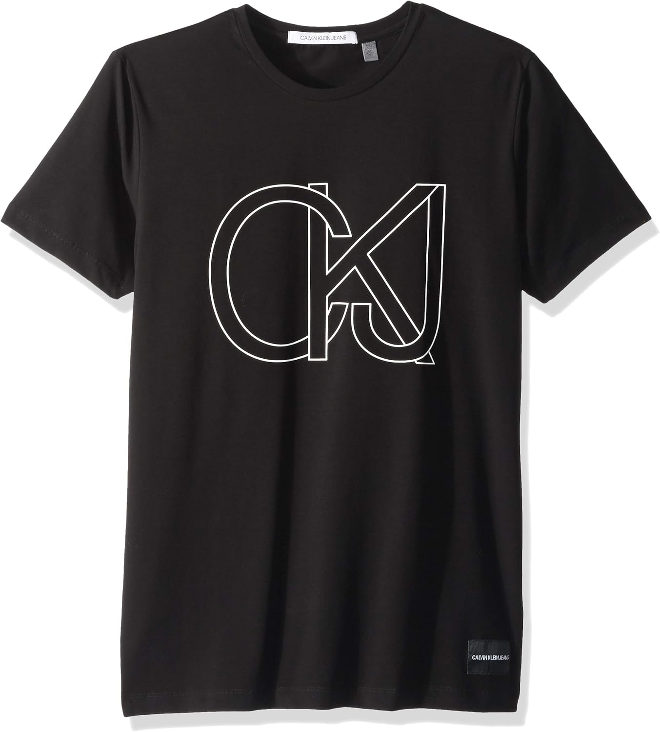 calvin klein 男式经典 ck 标志短袖圆领 t 恤