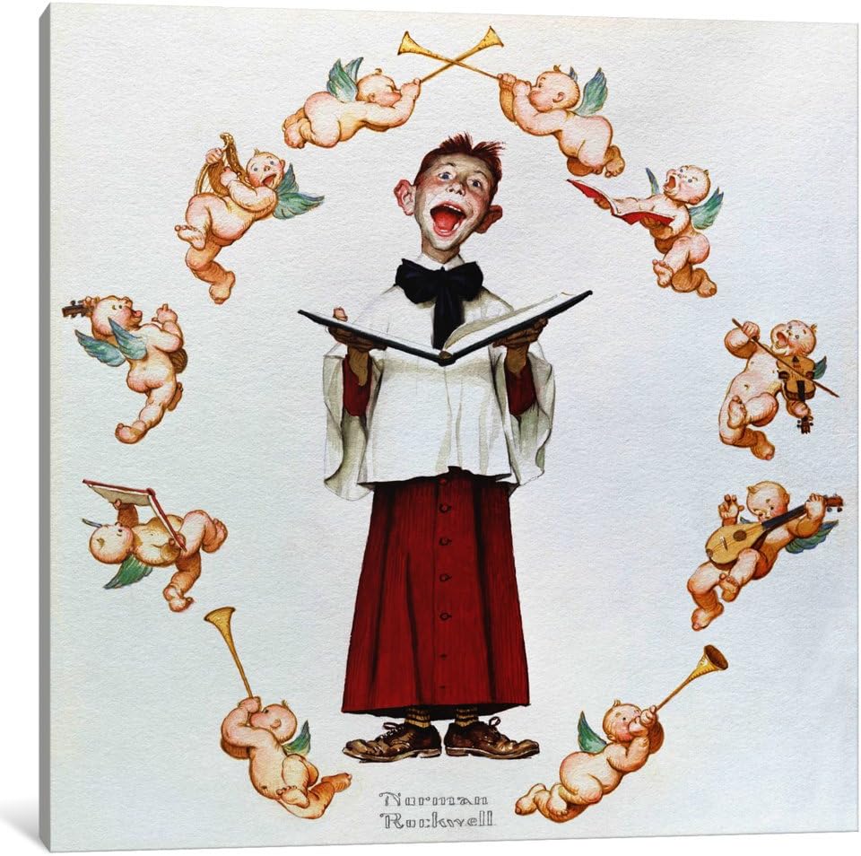 icanvasart 1-piece choir boy canvas print by norman rockwell, 18
