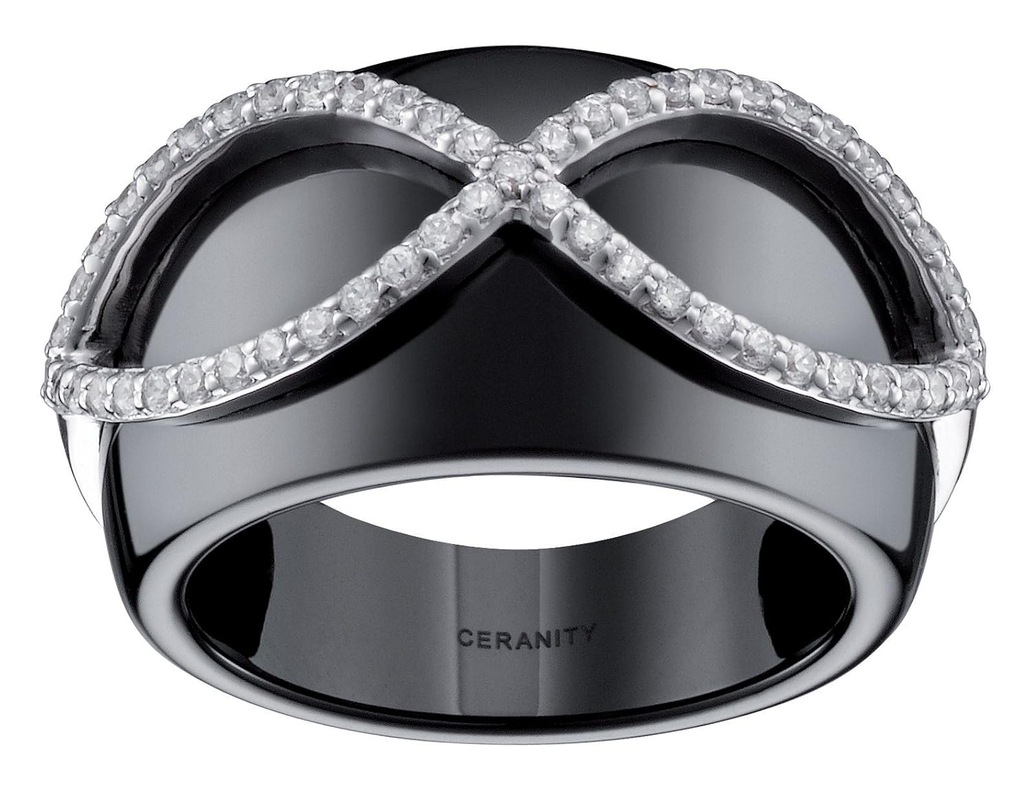 ceranity–1–12/ 0068-n–女式 " infinity 戒指–925标准纯银