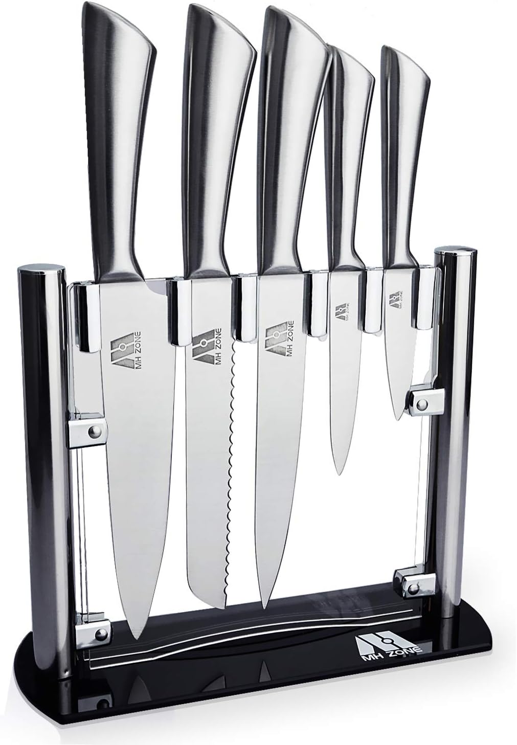 刀套装,m mh zone 不锈钢牛排刀,8 件套,带木块 6 piece aggravating