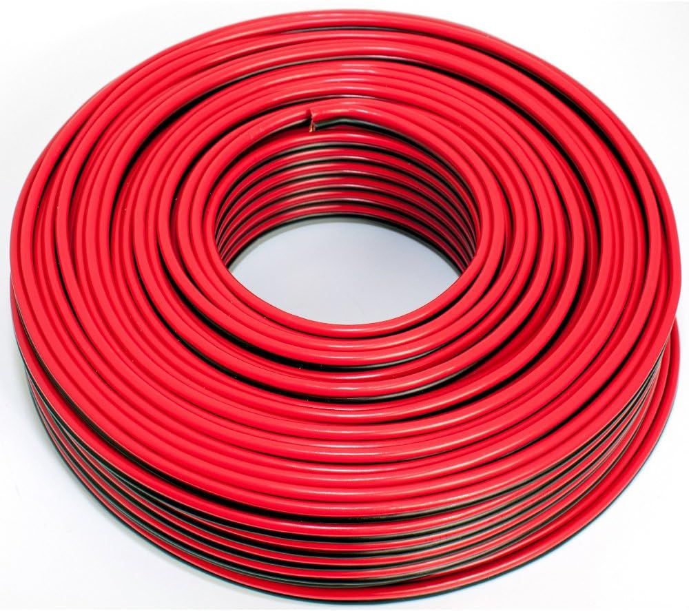 扬声器线50米 – 2 x 2,5mm2 – cca 铜色 ; 音频线 红黑色