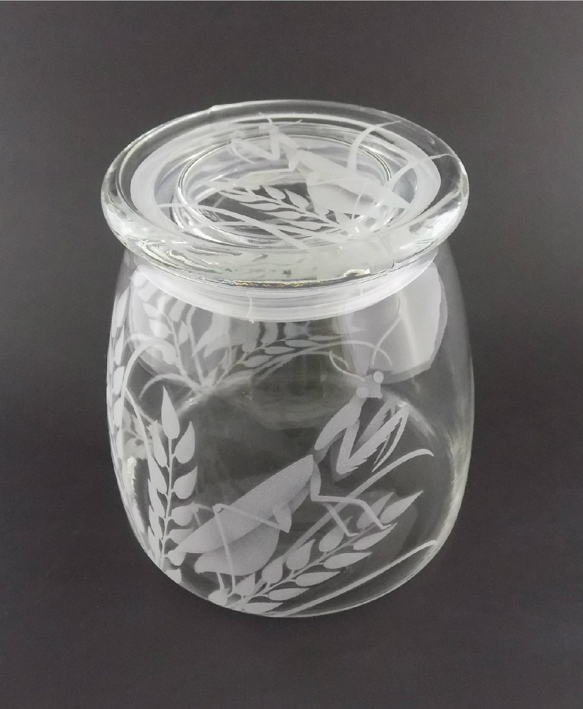 手工蚀刻 vibe 存储罐磨砂 ( 磨砂雕刻 ) 玻璃手工美国定制 praying