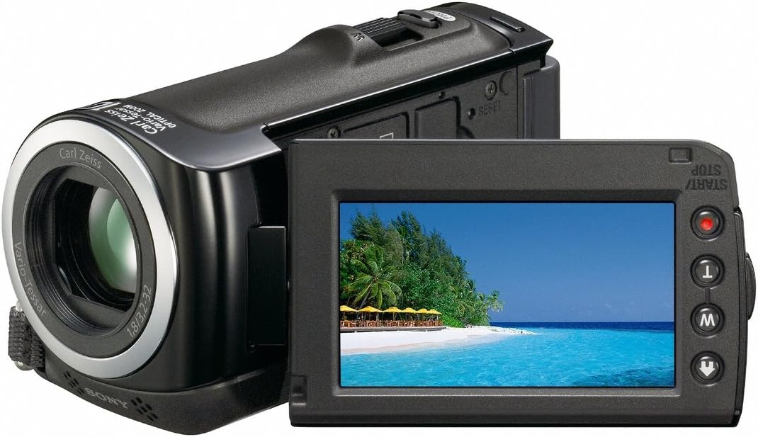 sony hdr-cx100 avchd 高清摄像机,带微笑快门和 10 倍光学变焦(黑色)