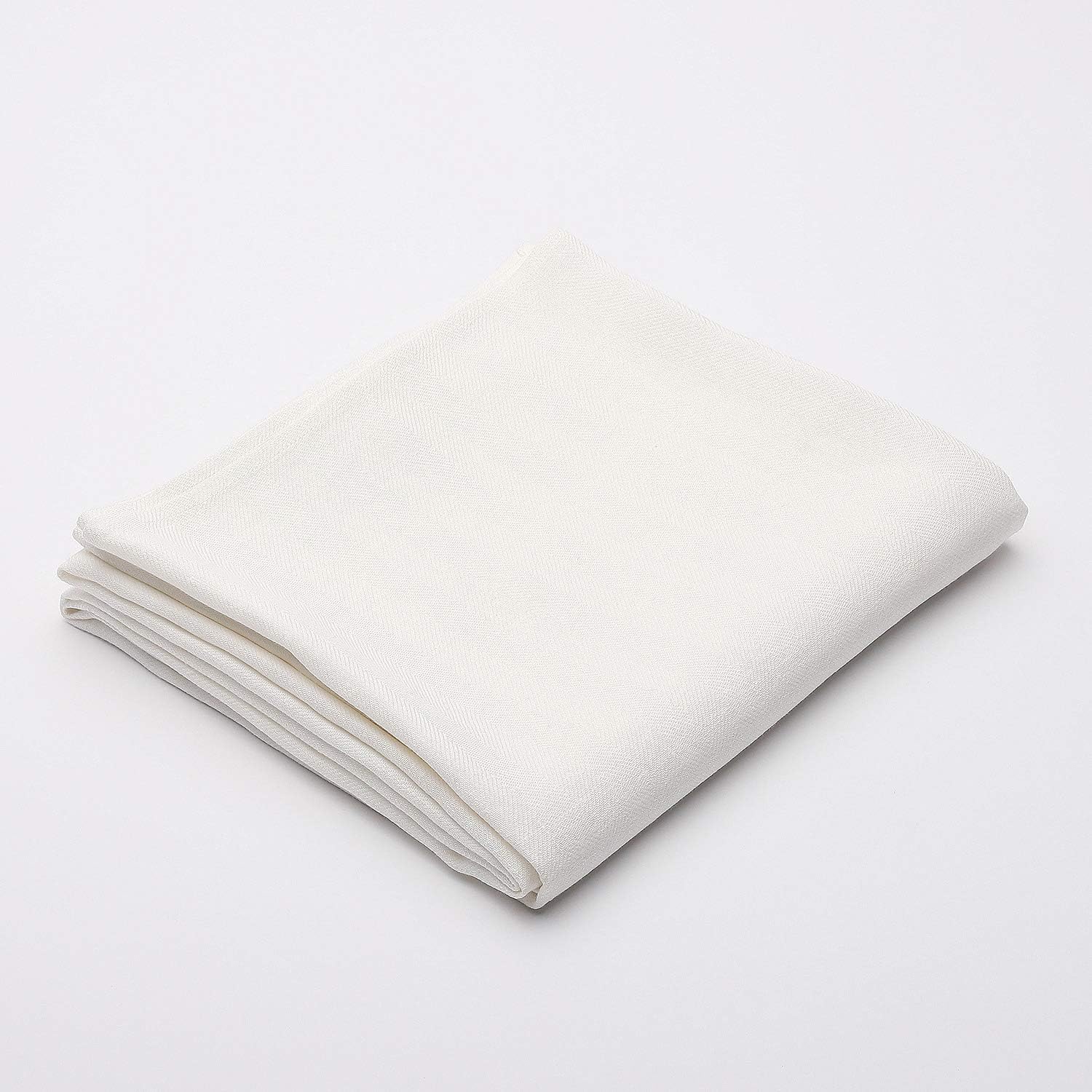 linenme 米白色亚麻桌布拉拉,人字呢编织,欧洲制造,* 欧洲亚麻,机洗