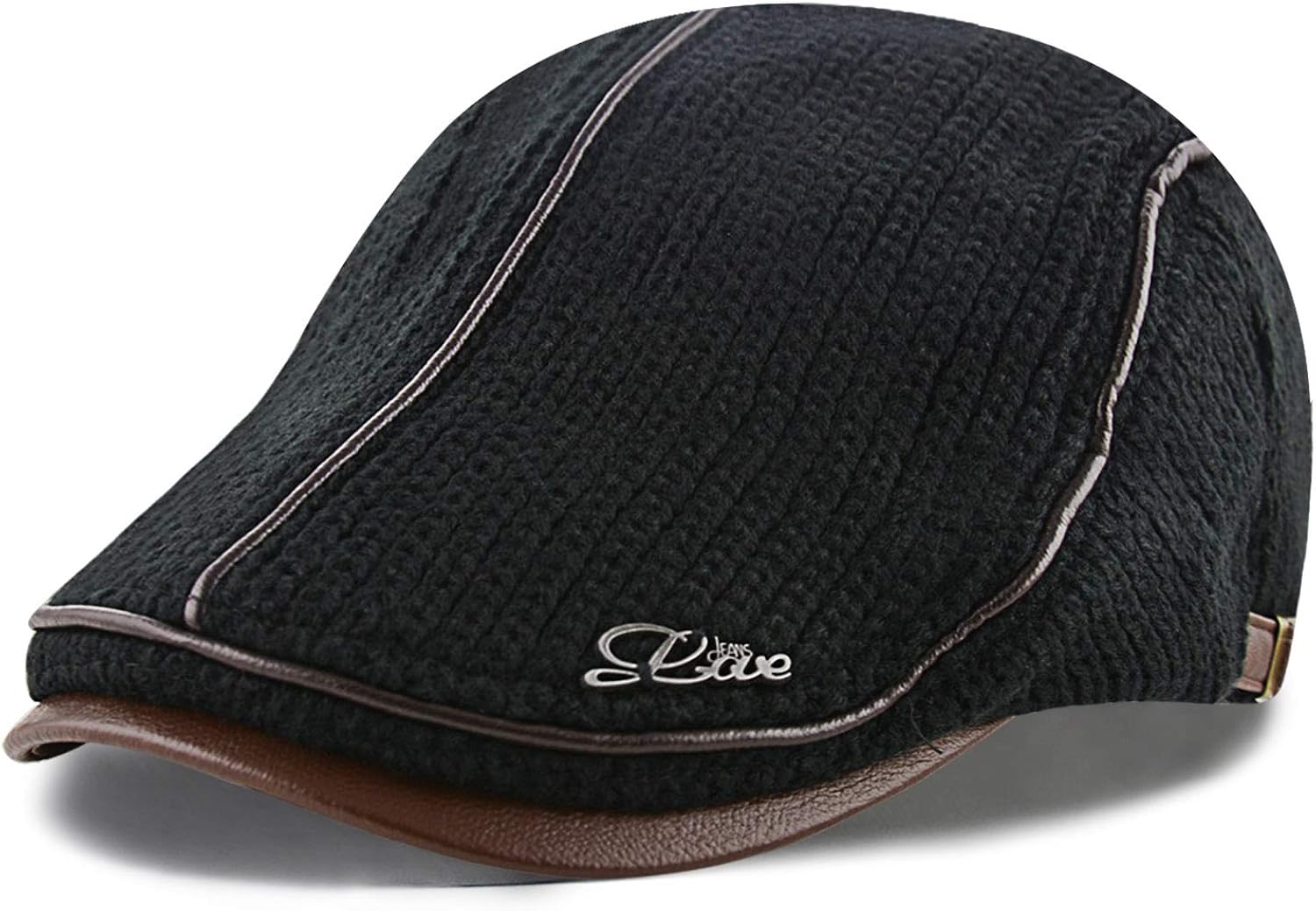 m moacc 冬季*帽狩猎帽厚棉针织象牙白盖茨比开车新闻男孩帽男女皆宜