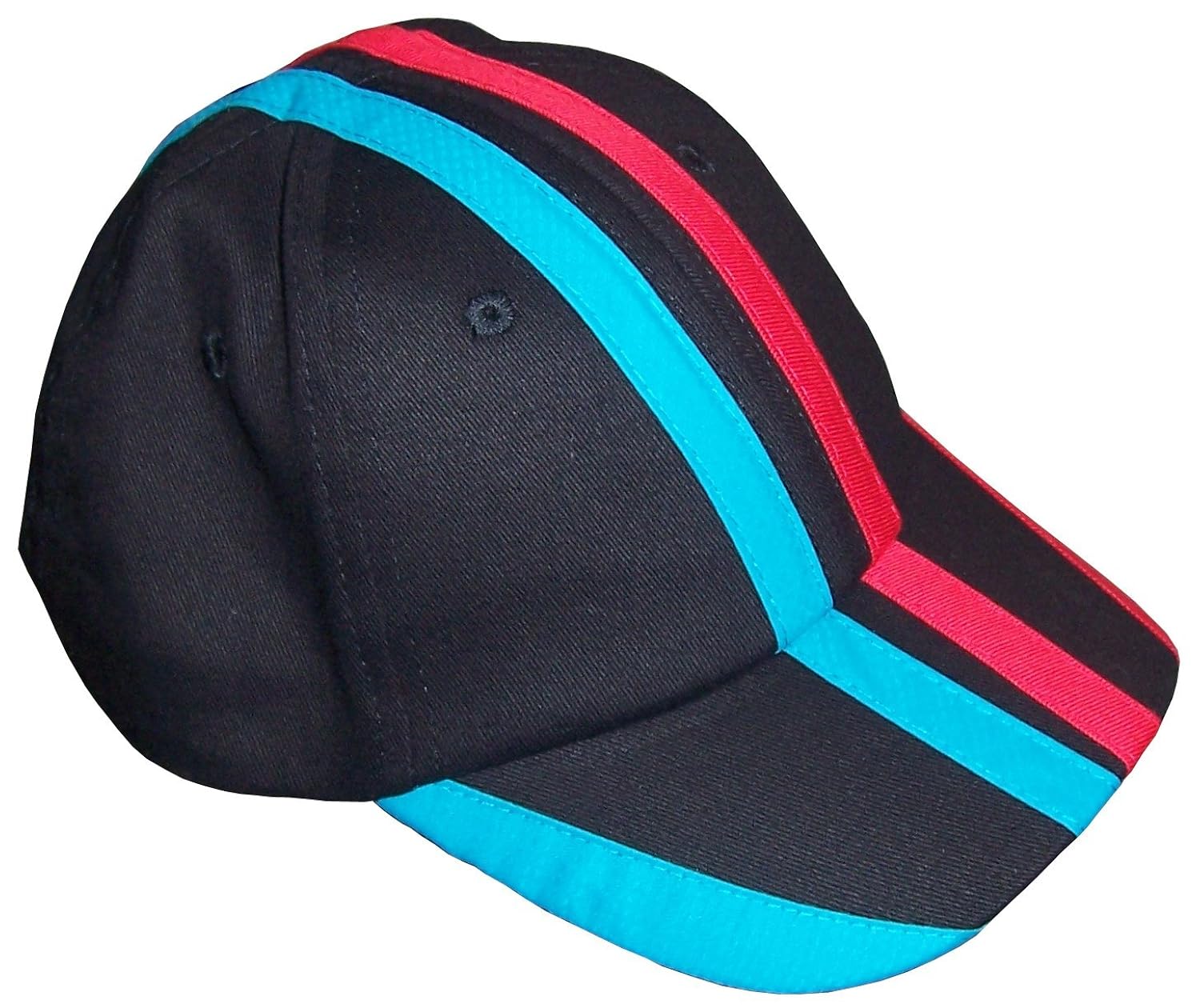 nice caps boys and girls black baseball cap with red and blue