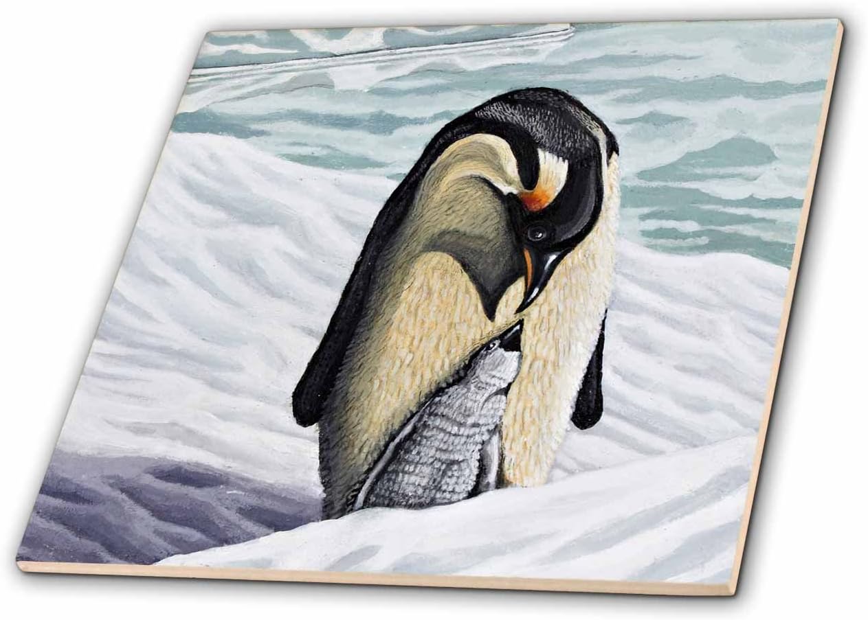 steve shachter 艺术 – 企鹅妈妈 – 瓷砖