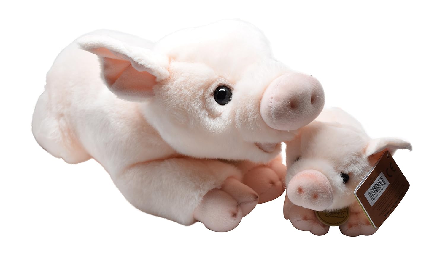 aurora world miyoni 毛绒小猪和小猪妈妈/婴儿套装 16 英寸和 8 英寸