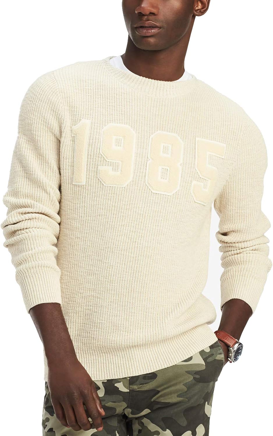 tommy hilfiger 汤米·希尔费格男式针织3-d图案毛衣