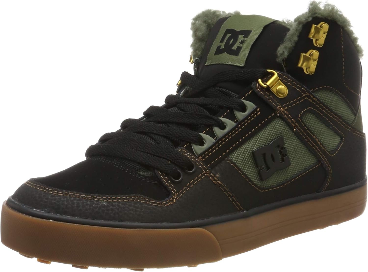 dc shoes (dcshi) 男士纯色高帮冬季滑板鞋