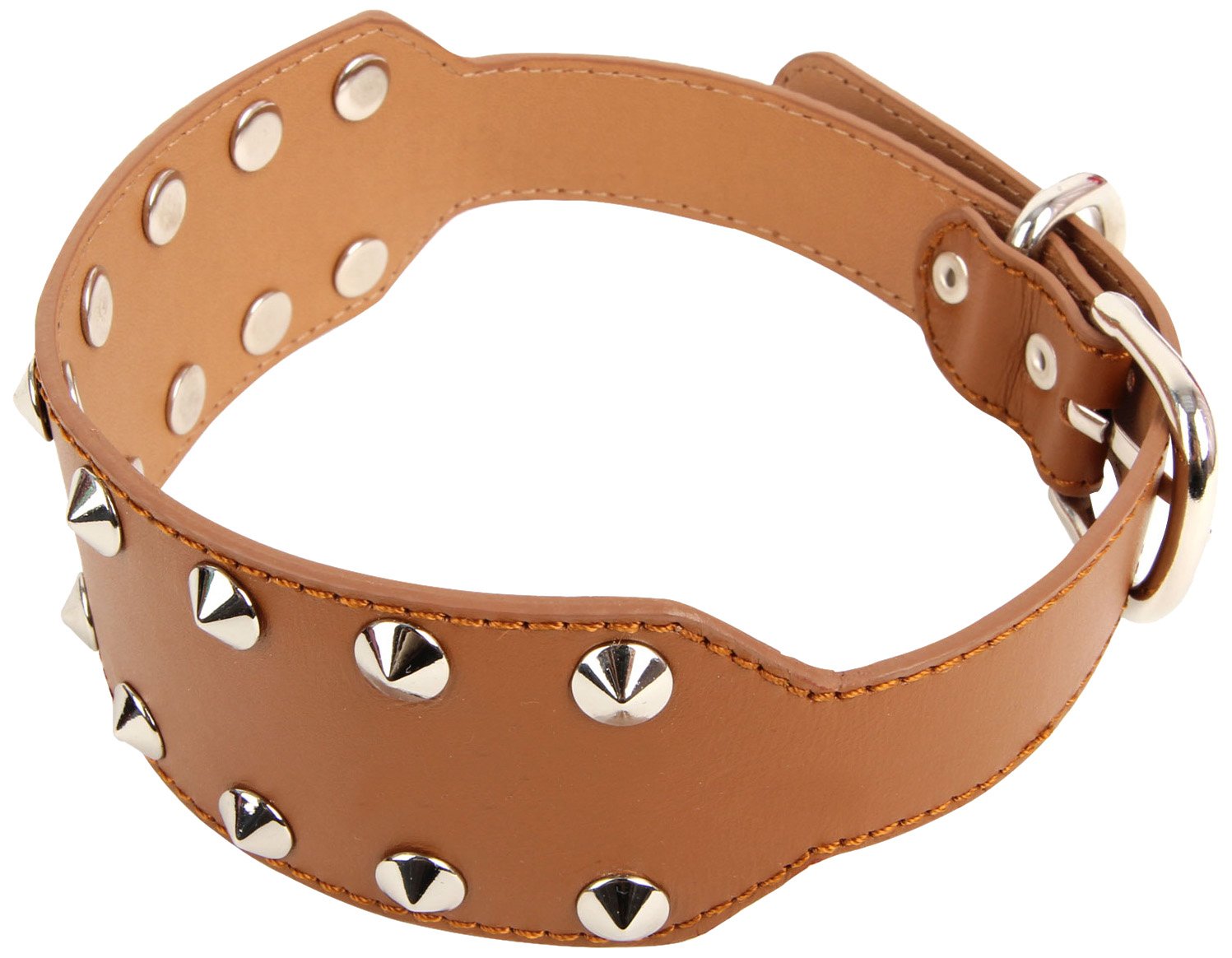 puppia max 皮革项圈,棕色,中号