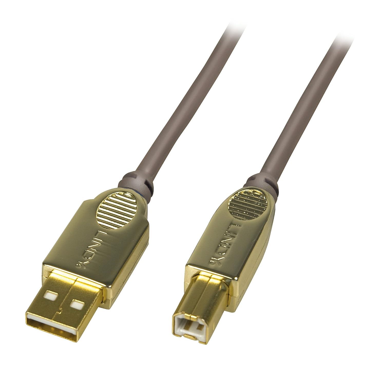 lindy 37687 金色 usb 2.0 数据线,从 a 到 b