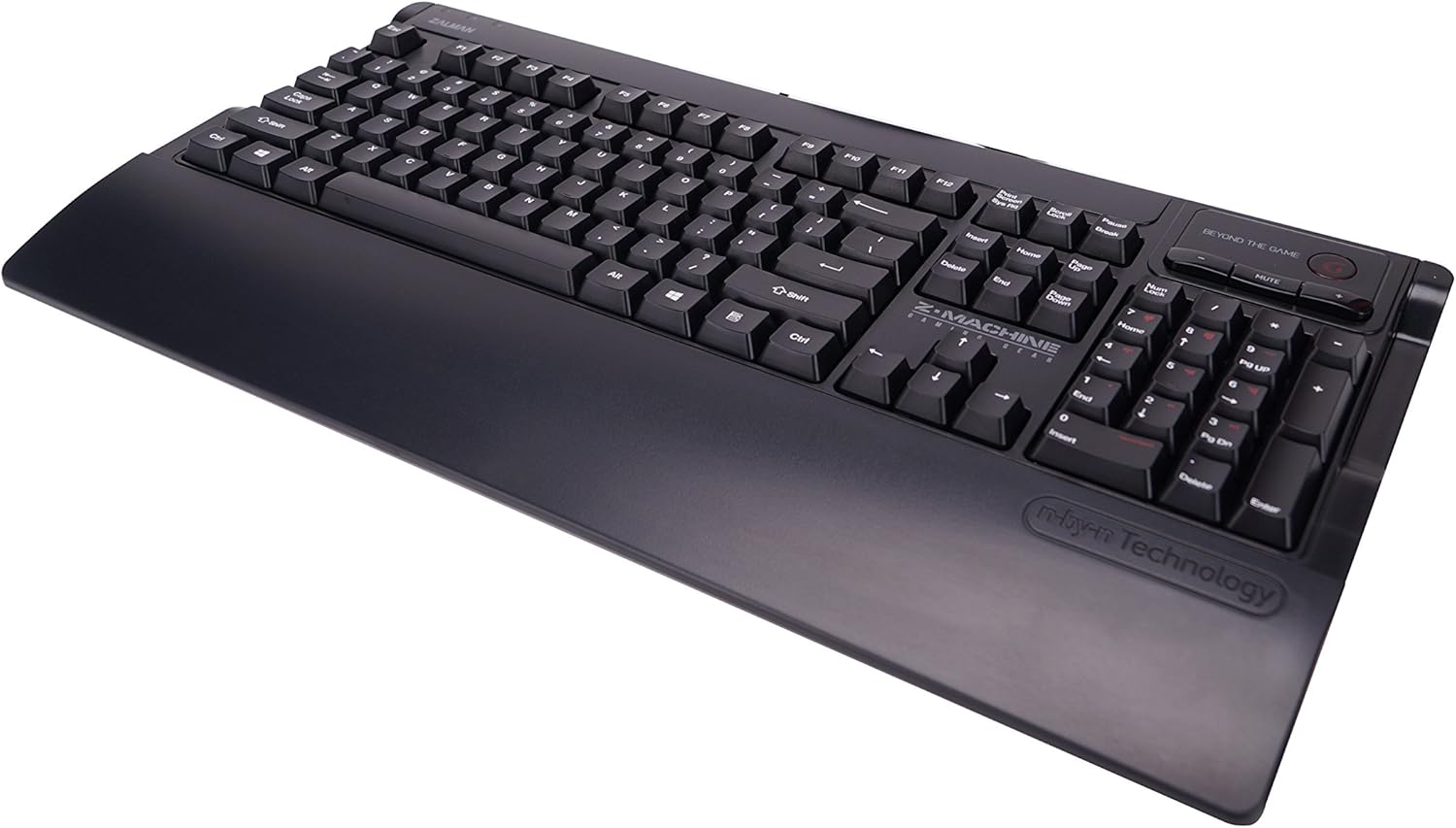 zalman 114 keys 多媒体人体工程学激光雕刻 usb 键盘 (zm-k200m) zm