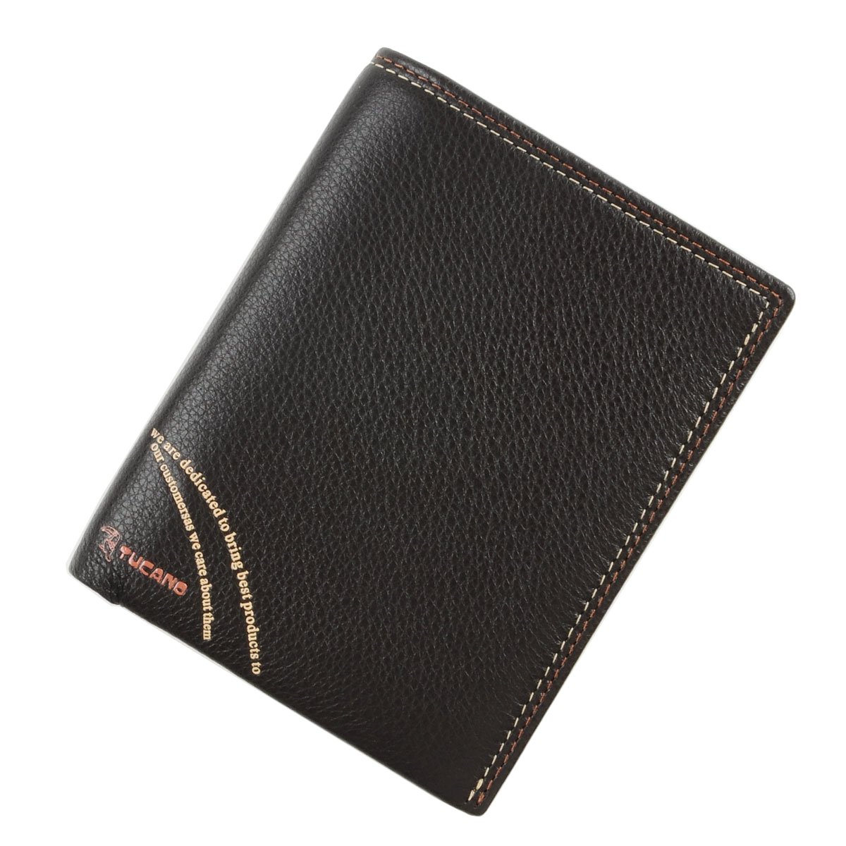 tucano 啄木鸟 男竖短款钱包 真皮 男士钱夹 企包 时尚牛皮啡色t00034