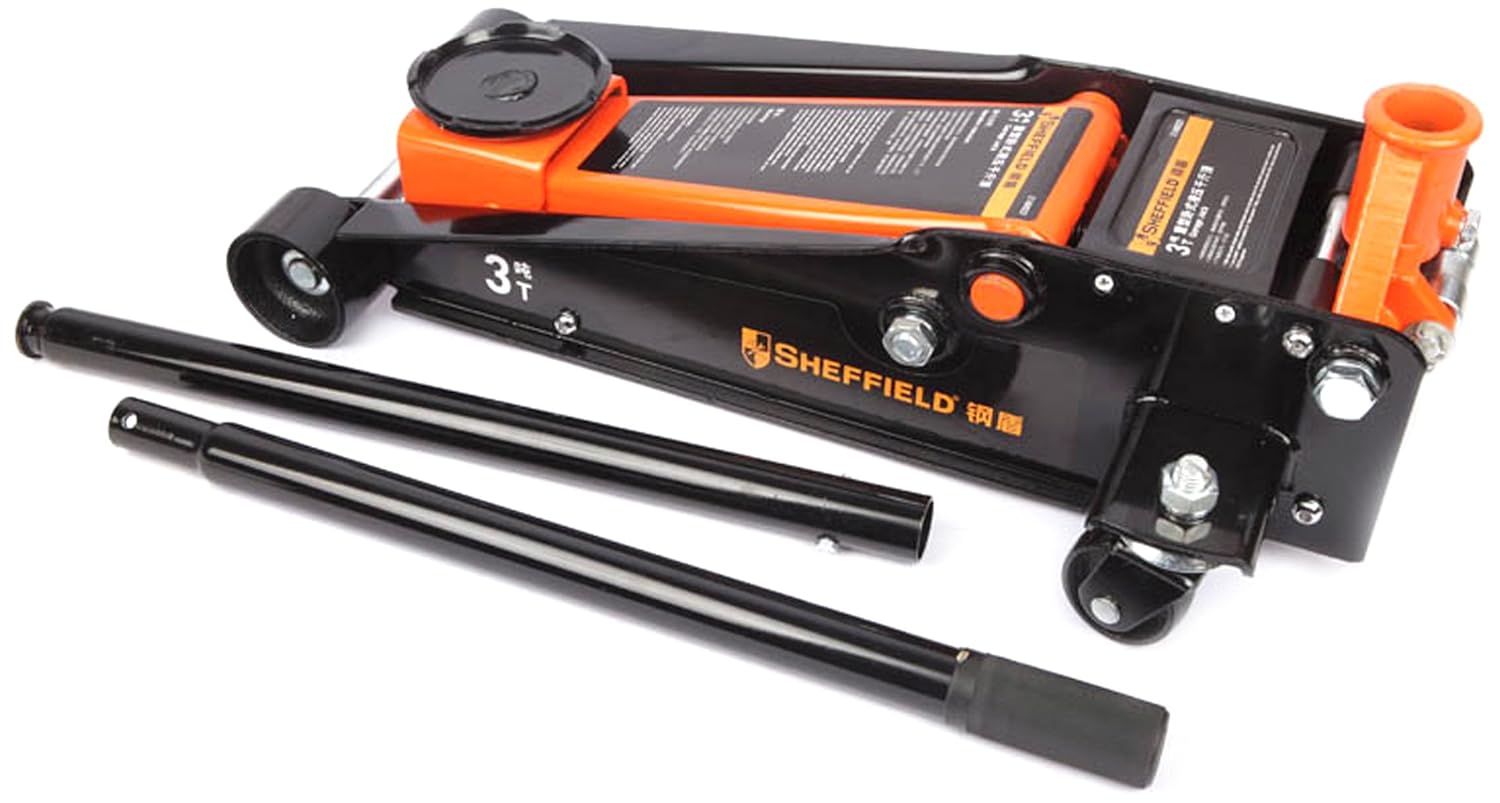 sheffield 钢盾 工具 车载液压千斤顶3t省力手摇千斤顶卧式液压车用s1