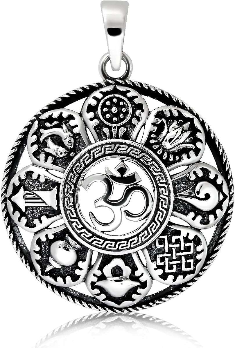 withlovesilver 925 纯银 om ohm buddha tibet 护身符藏吊坠