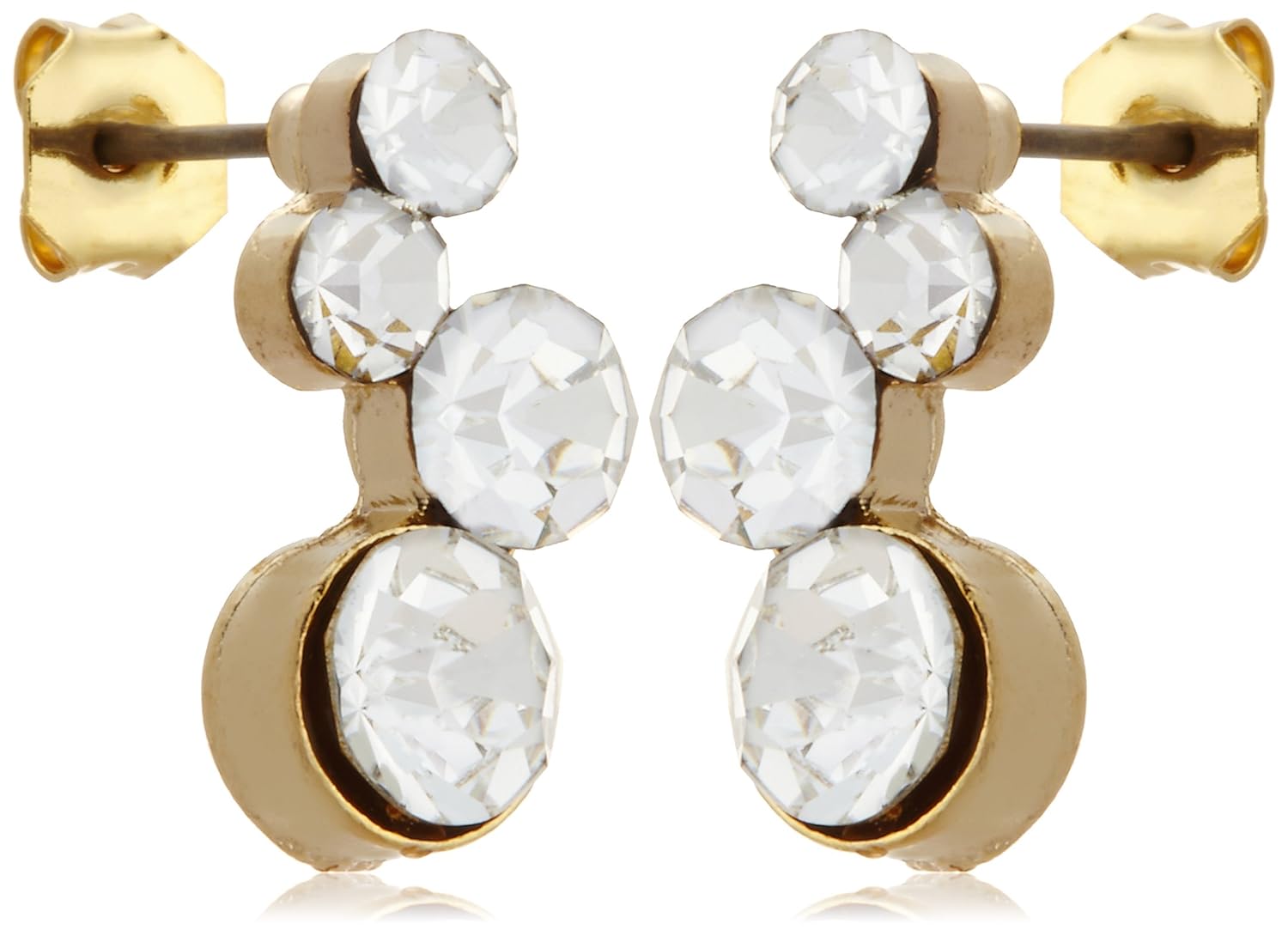 [ 铃兰 ] muguet シンプルストーンビジューピアス 钛耳棒 bjp - 23gd