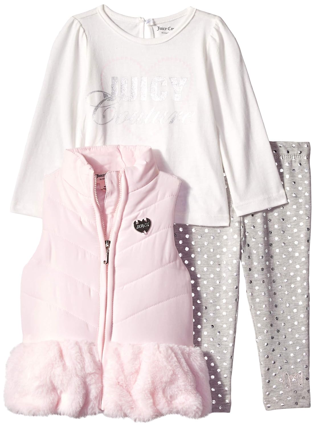 juicy couture 女婴泡泡棉背心 3 件套