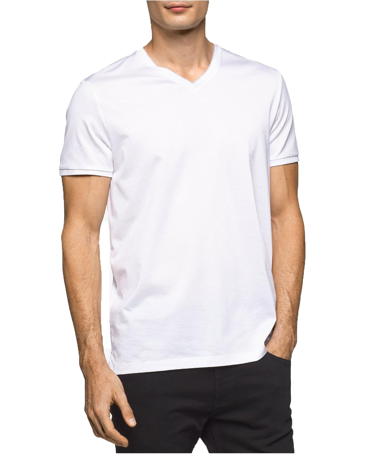 calvin klein mens premium v-neck t-shirt 白色 xx-large