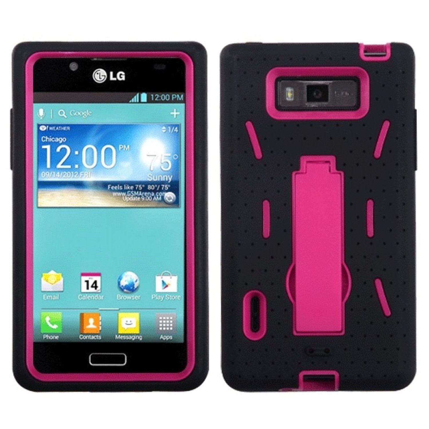 mybat symbiosis dual layer protective case with kickstand for lg
