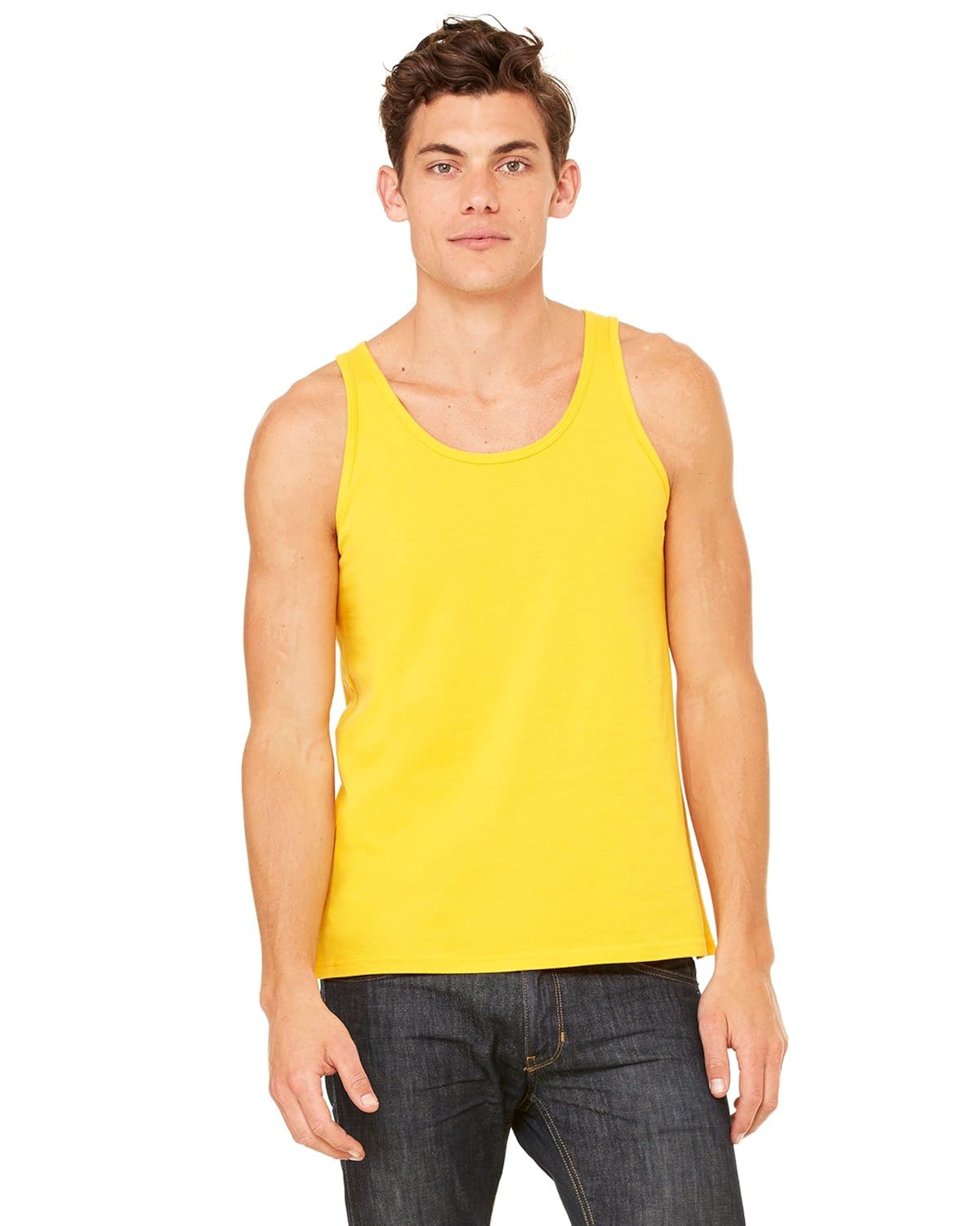 bella   canvas unisex jersey tank, medium, gold
