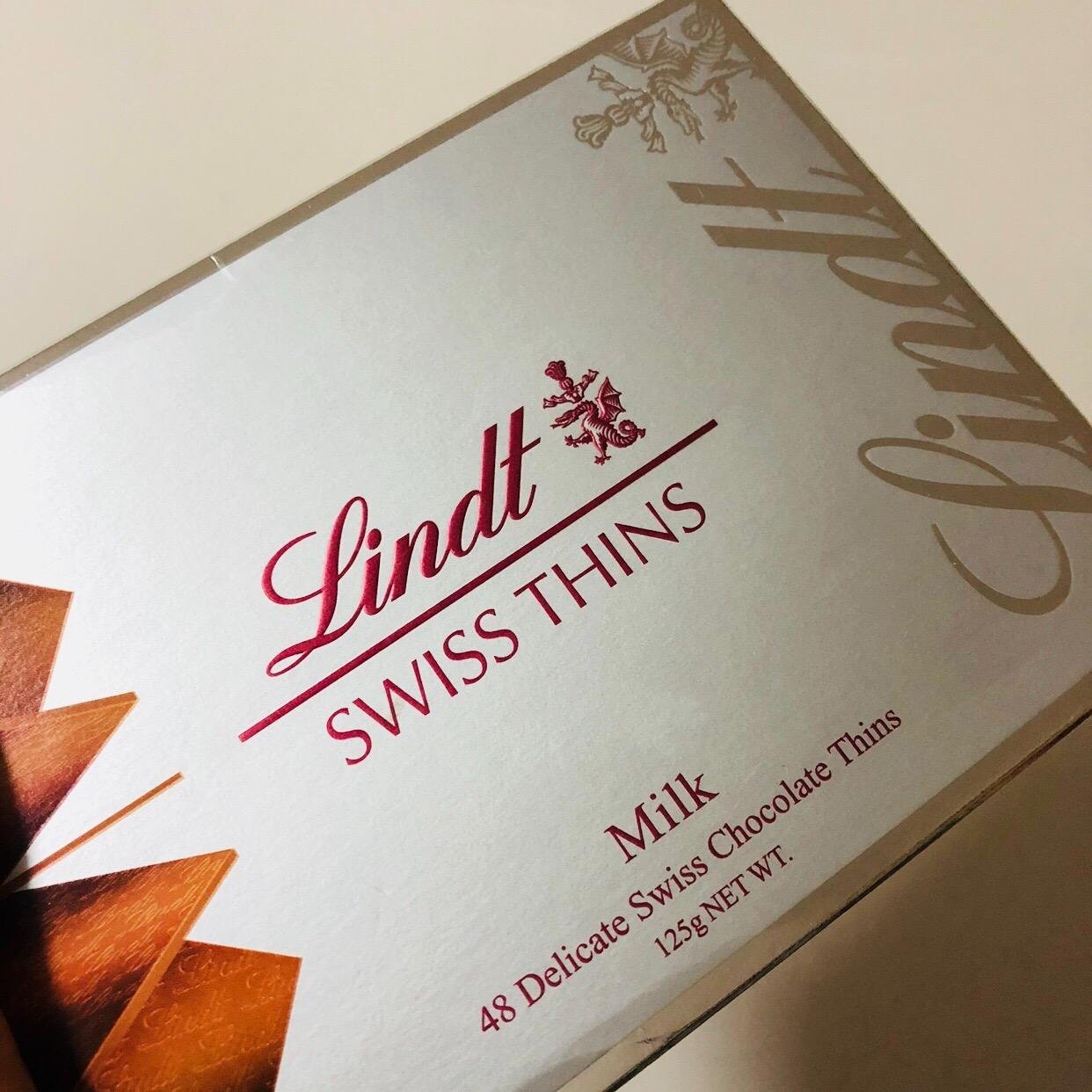 lindt瑞士莲瑞士经典薄片黑巧克力125g (瑞士进口)