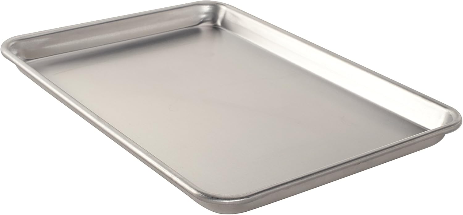 ware natural aluminum commercial bakers jelly roll baking sheet