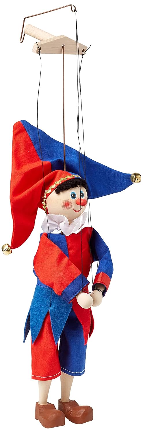 moravská ústredna 18158a 小丑 30 厘米蓝色,marionett 木偶,多色