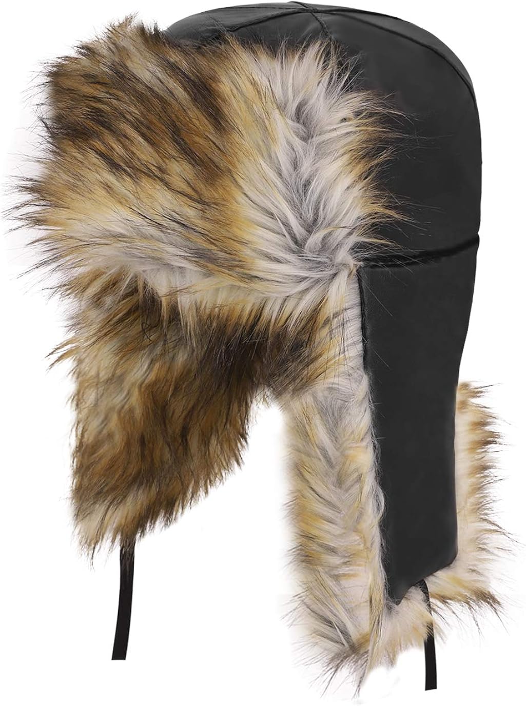 防风pu 皮革人造毛皮 ushanka 俄罗斯帽子 摩托车 滑雪 trapper 帽子