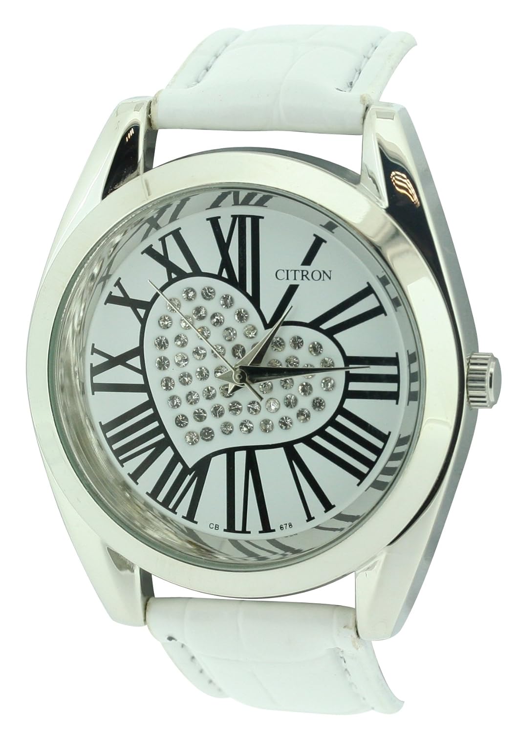 citron 女式手表白色表盘及表带