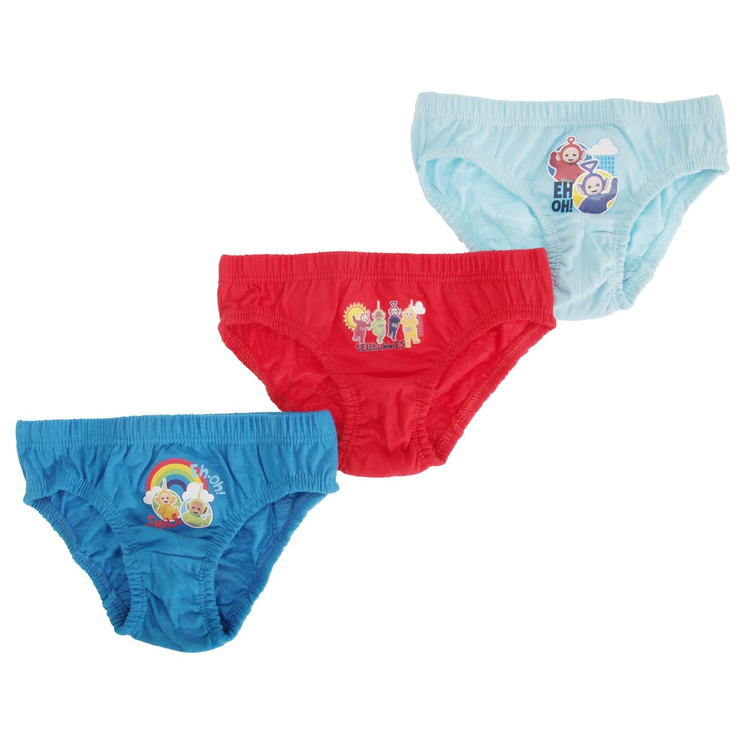 teletubbies天线宝宝儿童男款棉三角内裤(3件装) (18-24 个月) (浅