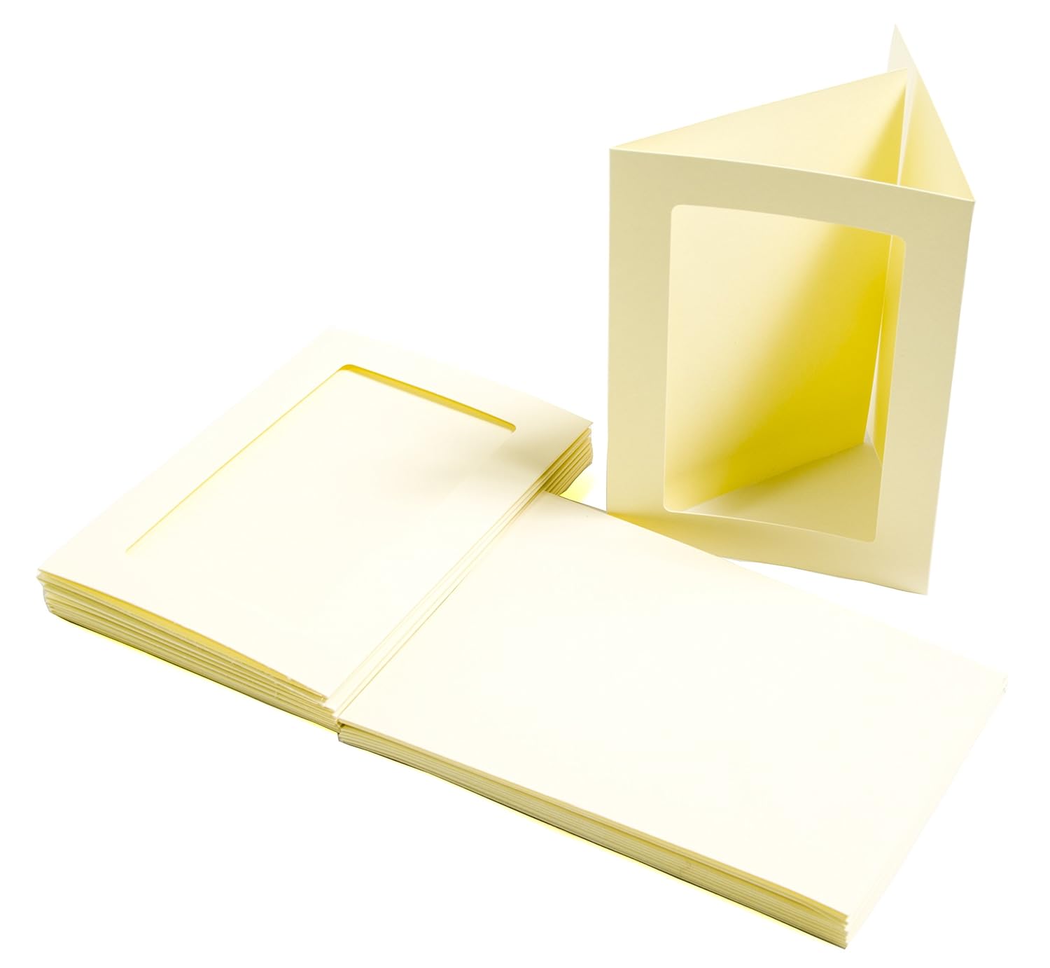 paper palace 10 a6 3 折叠矩形光圈卡片和信封 象牙色 15 x 20 x 5