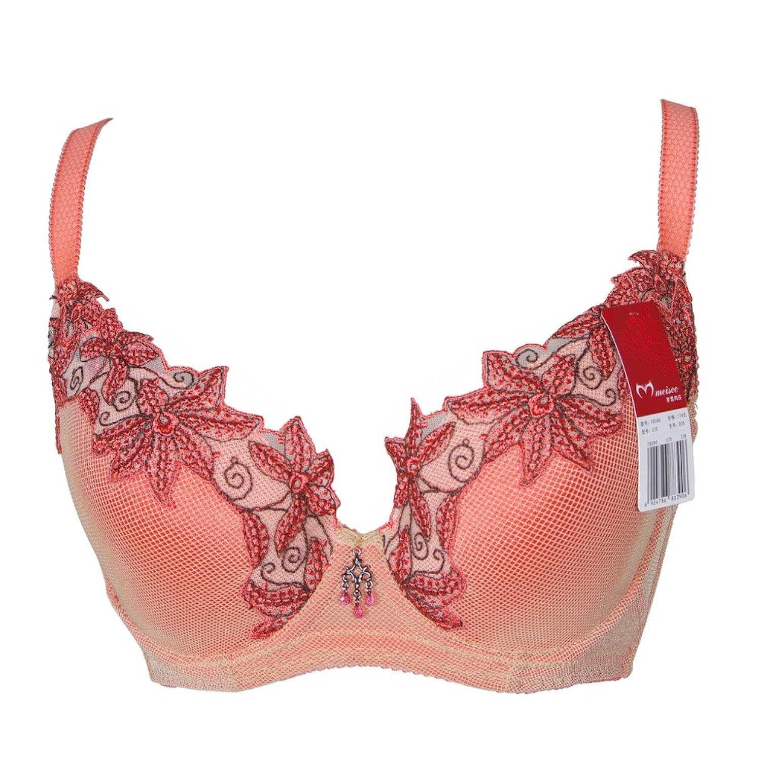 meisee 美思 花朵系列 女士内衣薄款定型大罩杯c杯聚拢侧收文胸 fb390