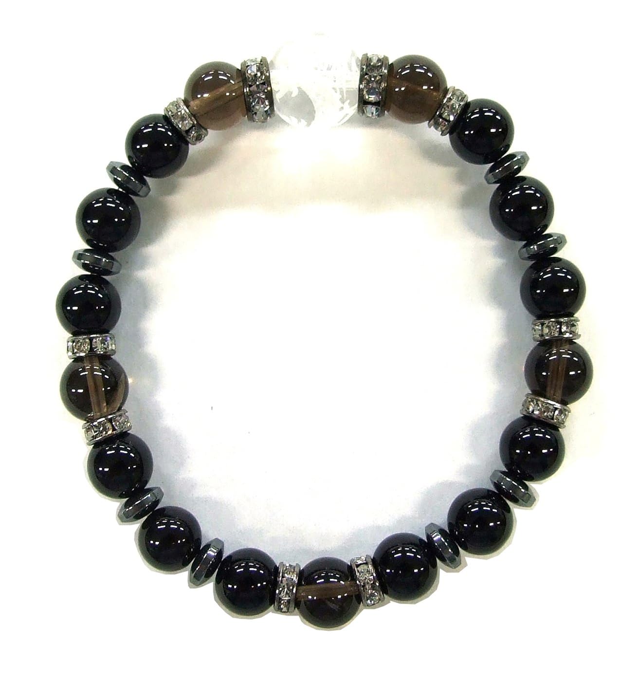 [live] 能量石手链 青龙 黑色缟玛瑙 *晶 男士 zb-ora-0104