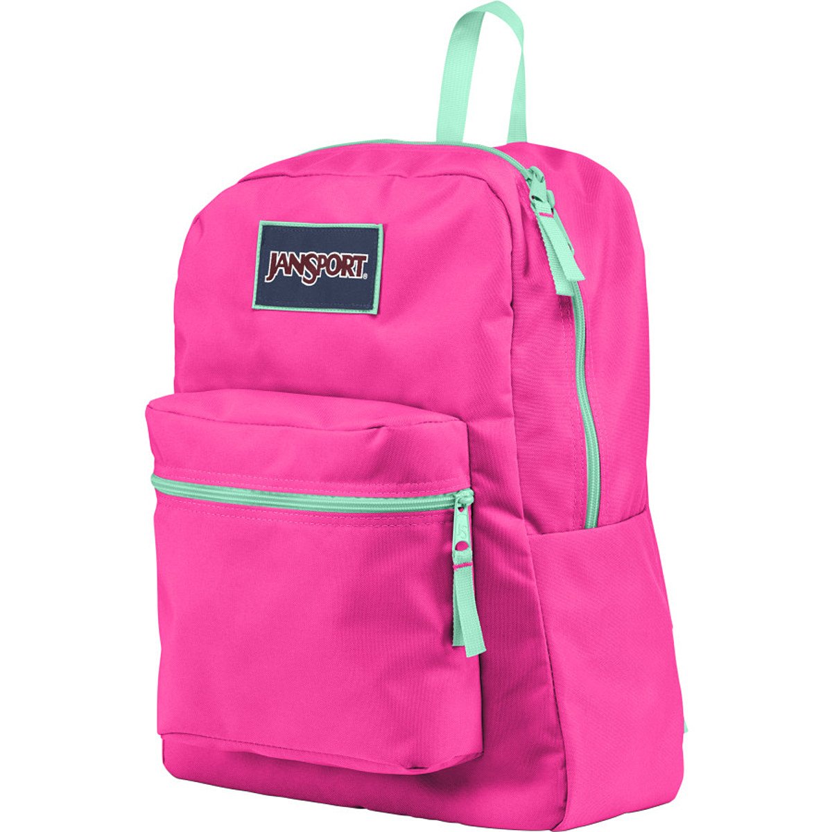 jansport 中性 马卡龙撞色校园户外双肩包 t08w1y2 荧光粉