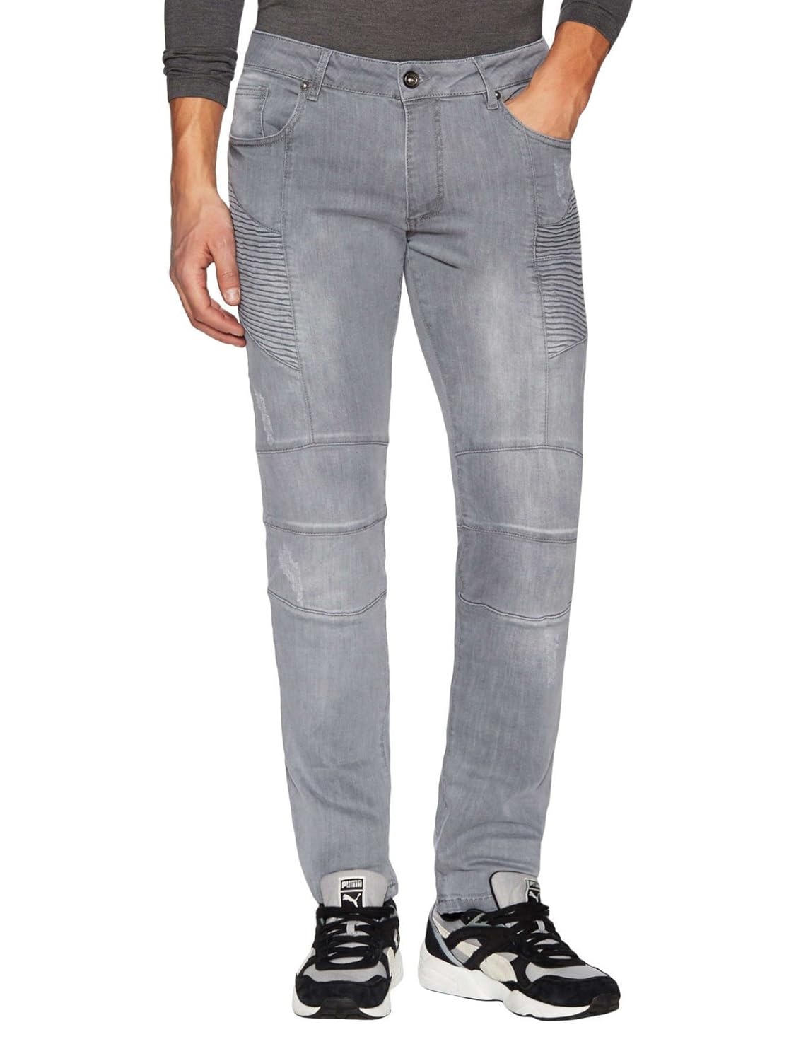 ron tomson rnt23紧身水洗机车牛仔男式尺码40 x 32