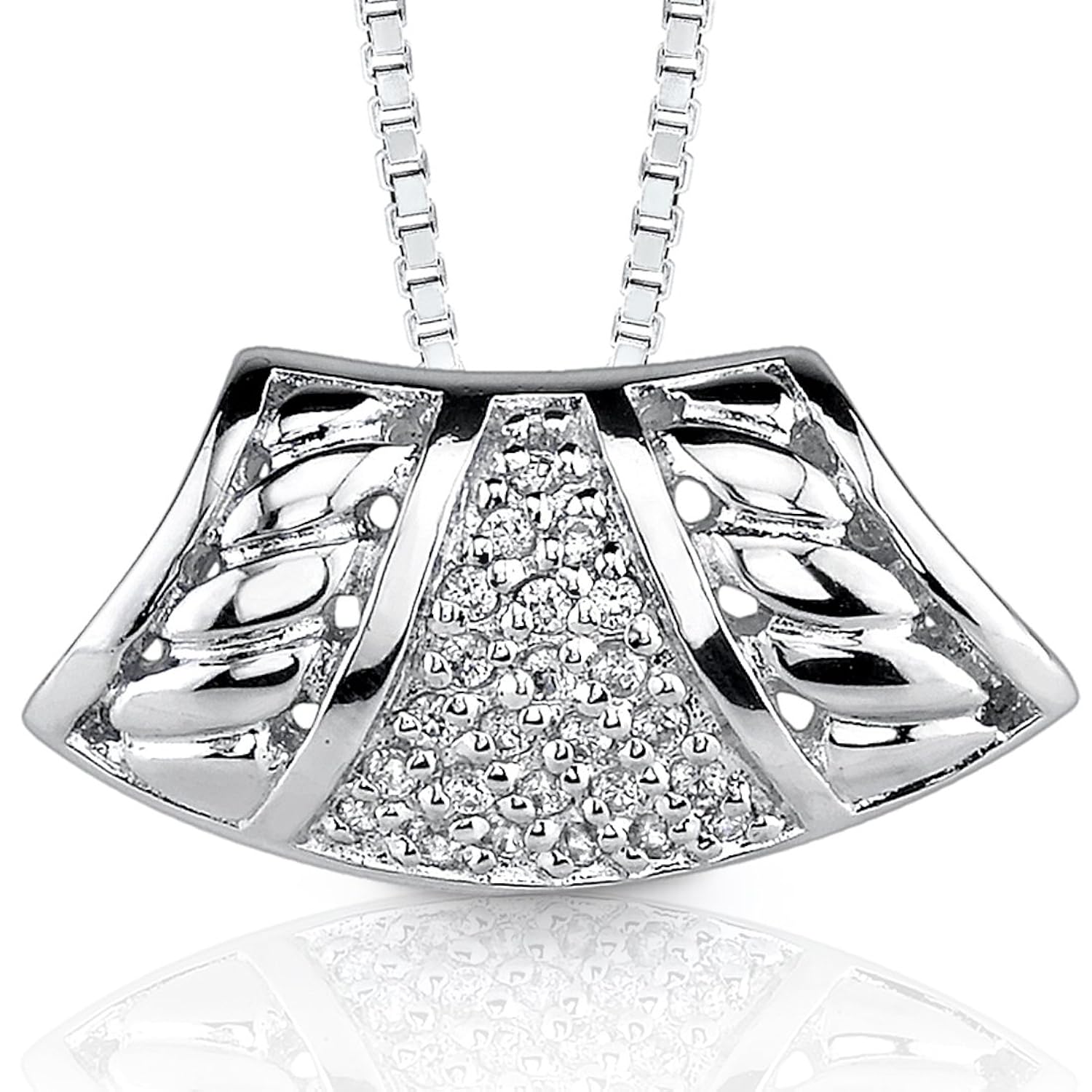 sterling silver rhodium nickel finish enhancer style pendant