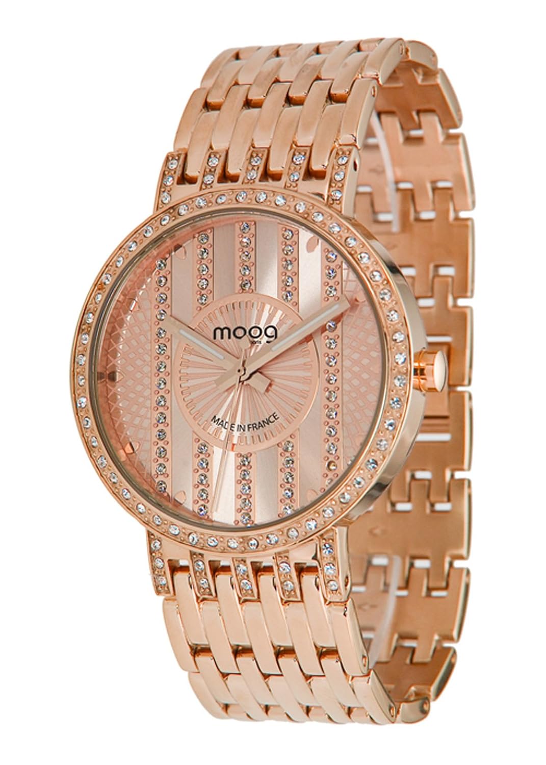 moog 慕格-look at me系列,女士腕表,玫瑰金施华洛