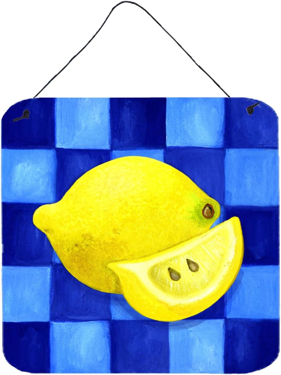 carolines treasures whw0116ds66 蓝色柠檬 ute nuhn 墙壁或门挂画