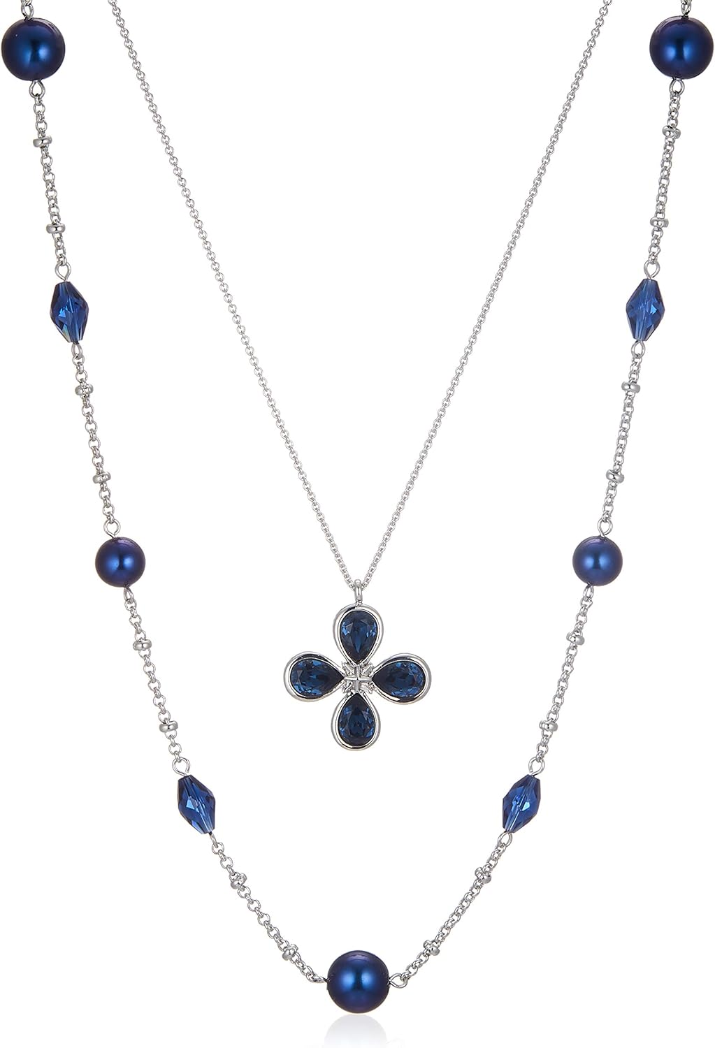 [lanvin en bleu] lanvin en bleu sesanpa 花朵图案2件套项链 lamd06