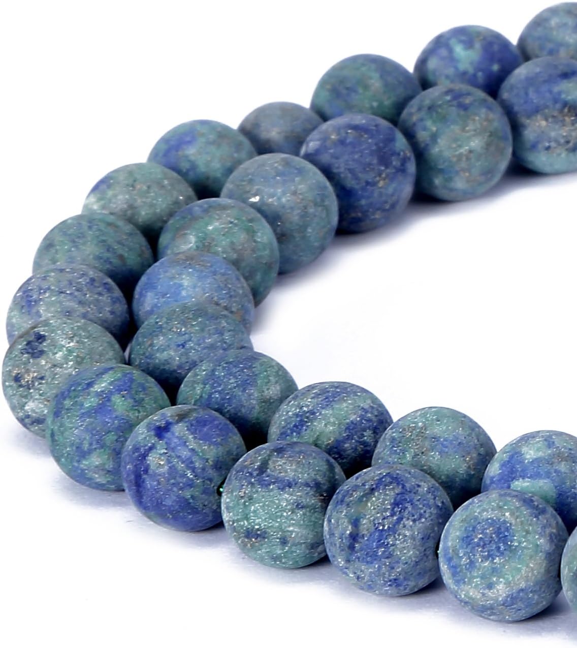 brcbeads 天然宝石散珠水晶能量石愈合力用于珠宝制作,6,8,10mm matte