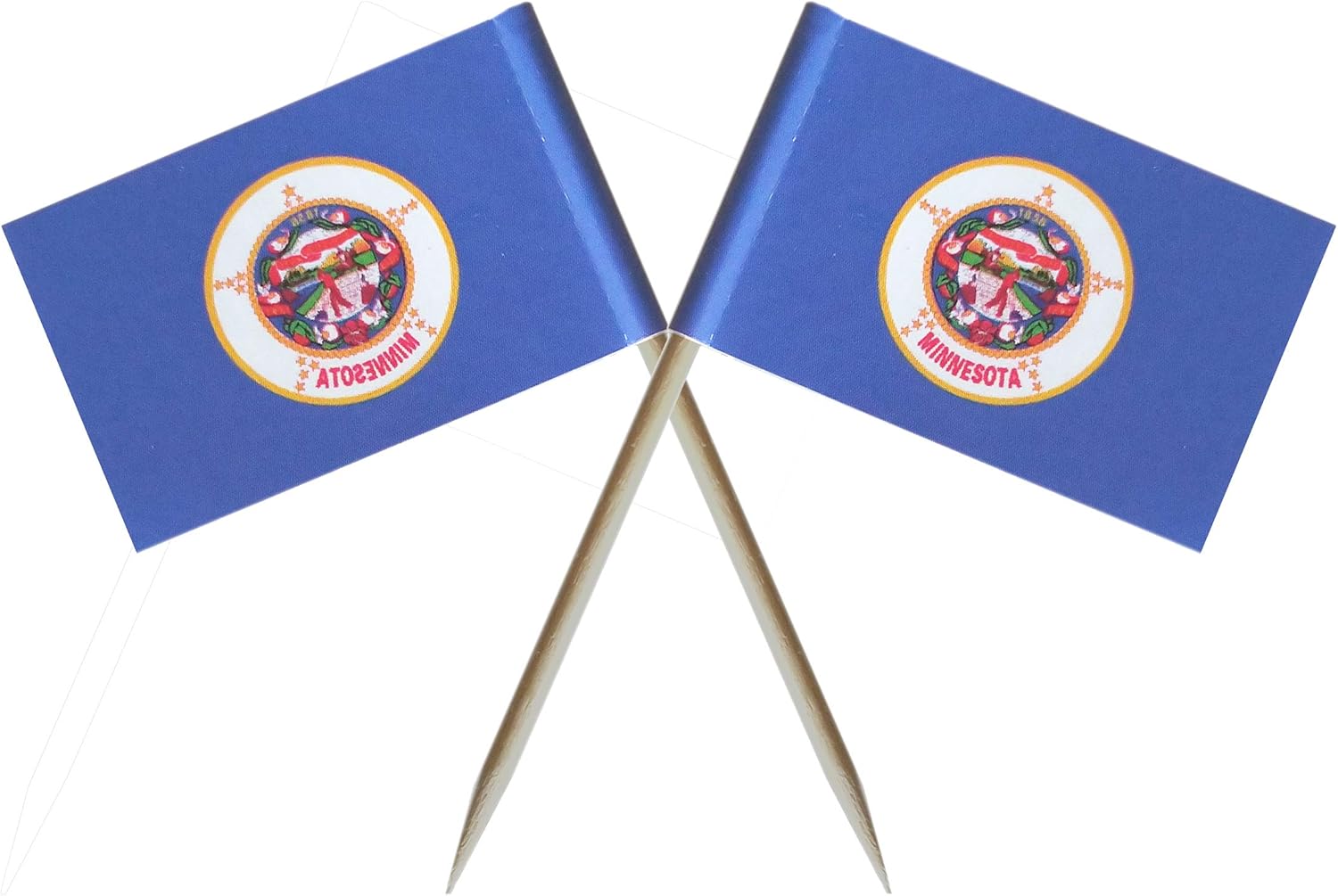 nesha 明尼苏达牙签加州旗(100 个装)