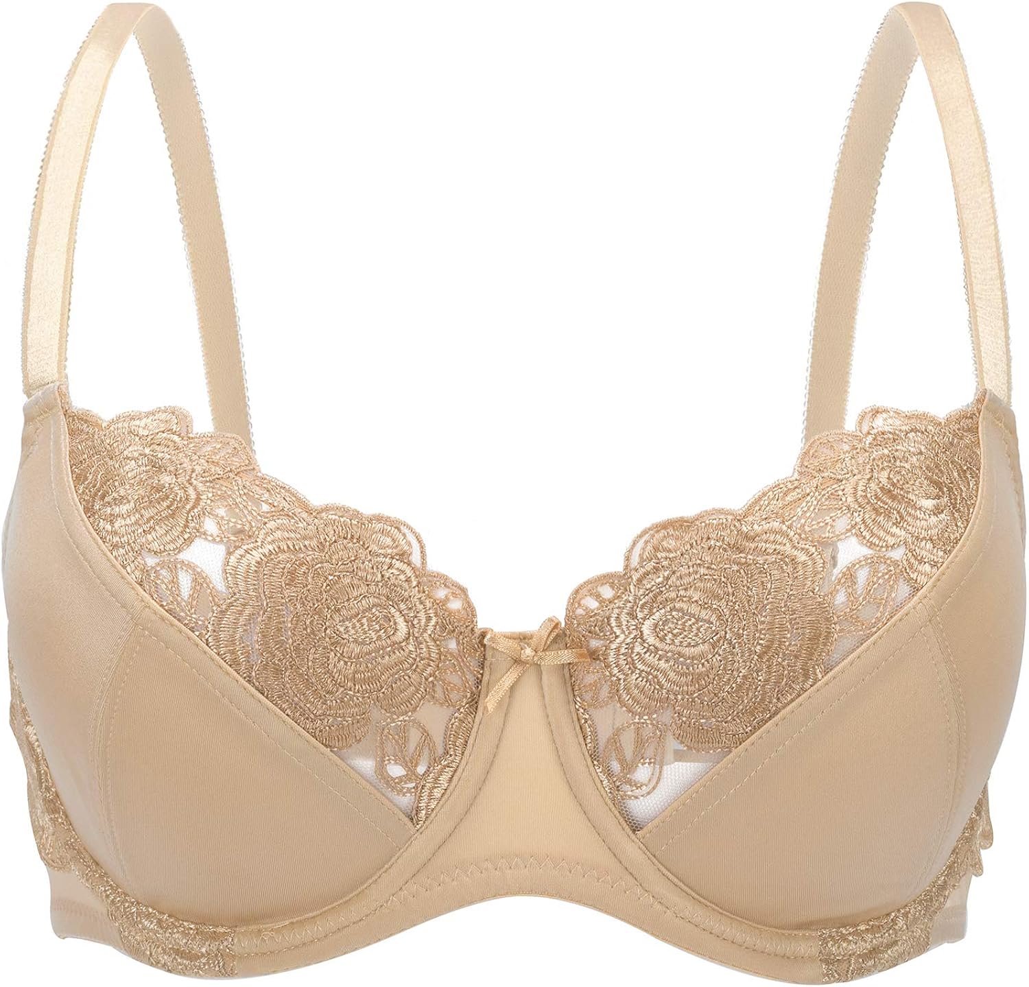 wingslove women09€64s embroidered lace bra non-padded full