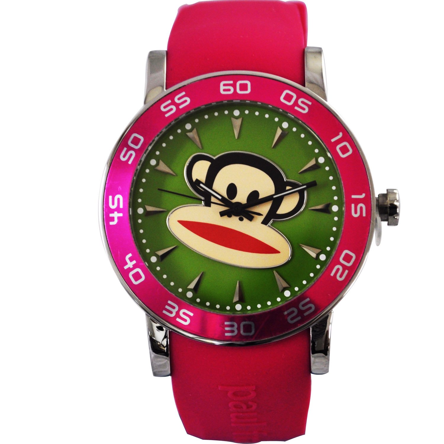 paul frank 大嘴猴 硬派金属时尚硅胶腕表-pffr1091-01b
